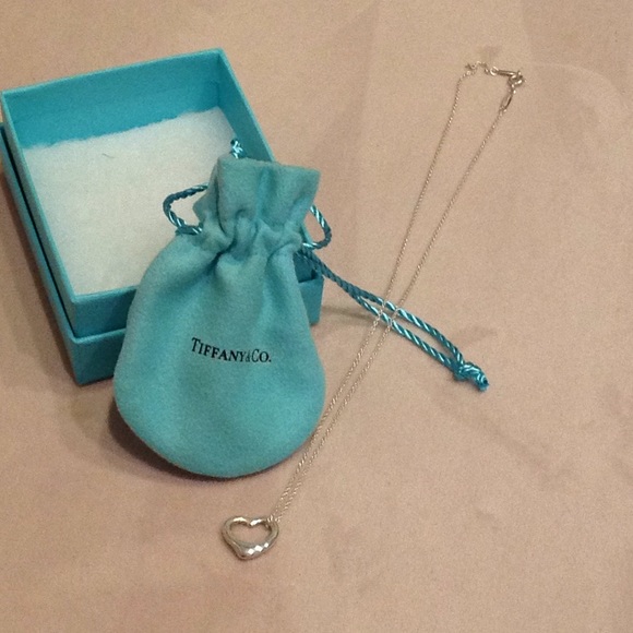 Tiffany & Co. Jewelry - Tiffany & Co. silver floating heart and chain.